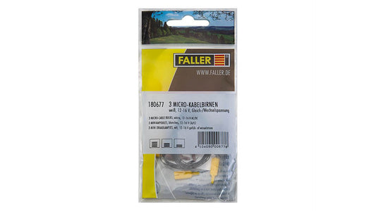 Faller 180677 3 Micro cable bulb, white