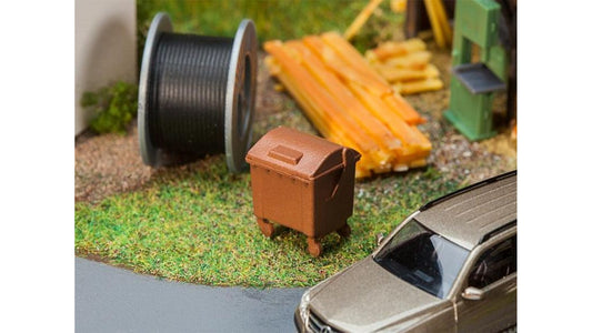 Faller 180960 2 Brown Dustbins