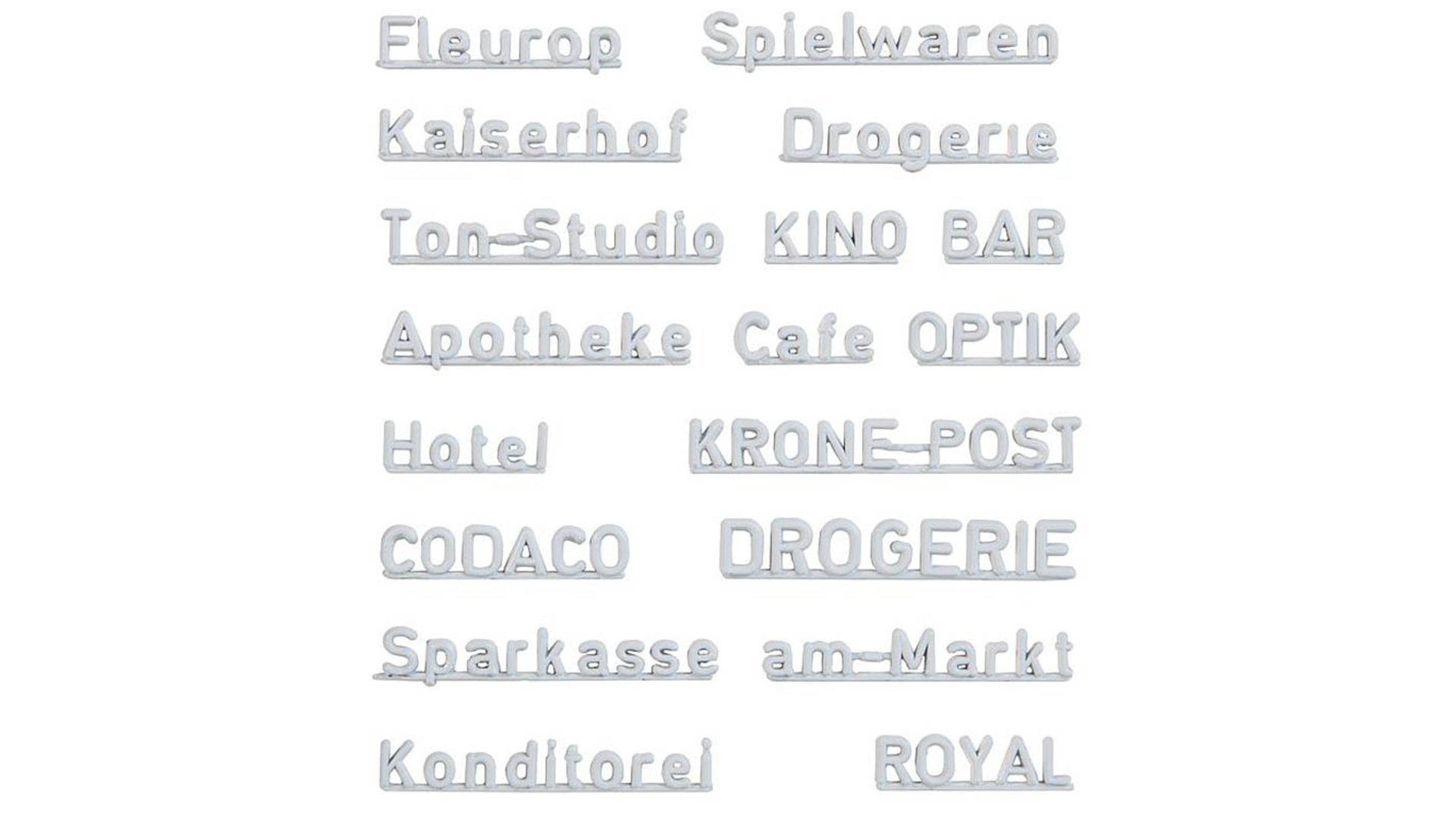 Faller 180964 70s Shops Lettering