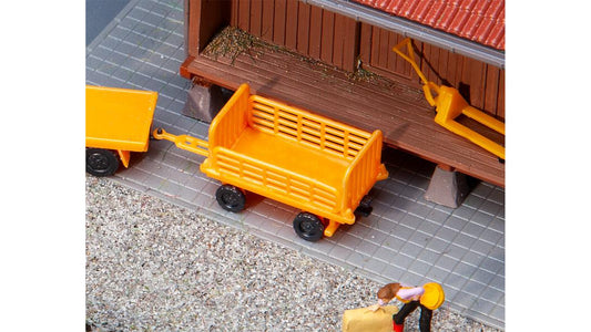 Faller 180991 2 Baggage trolleys, orange