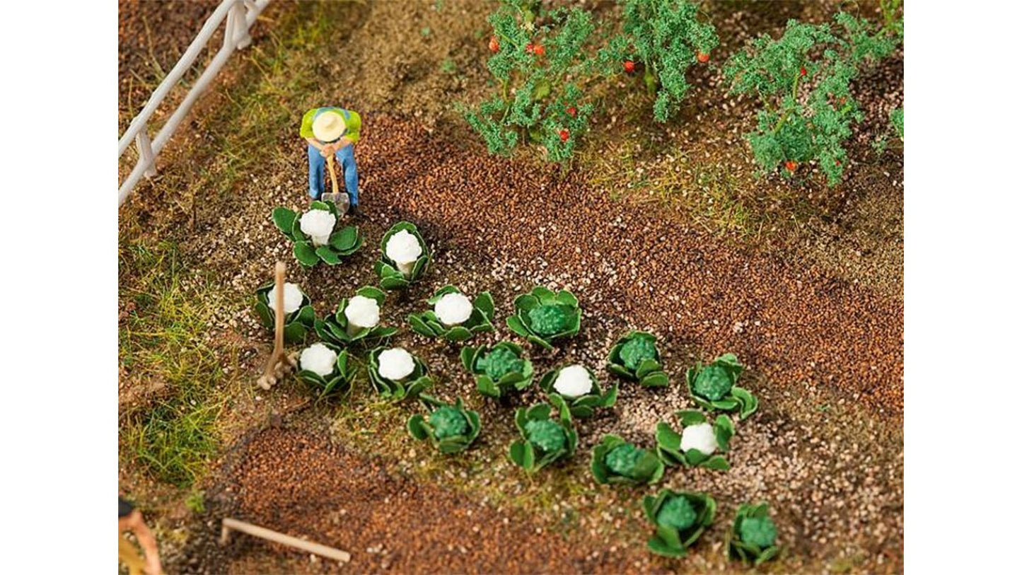 Faller 181257 10 Heads of green cabbage and 10 heads of cauliflower