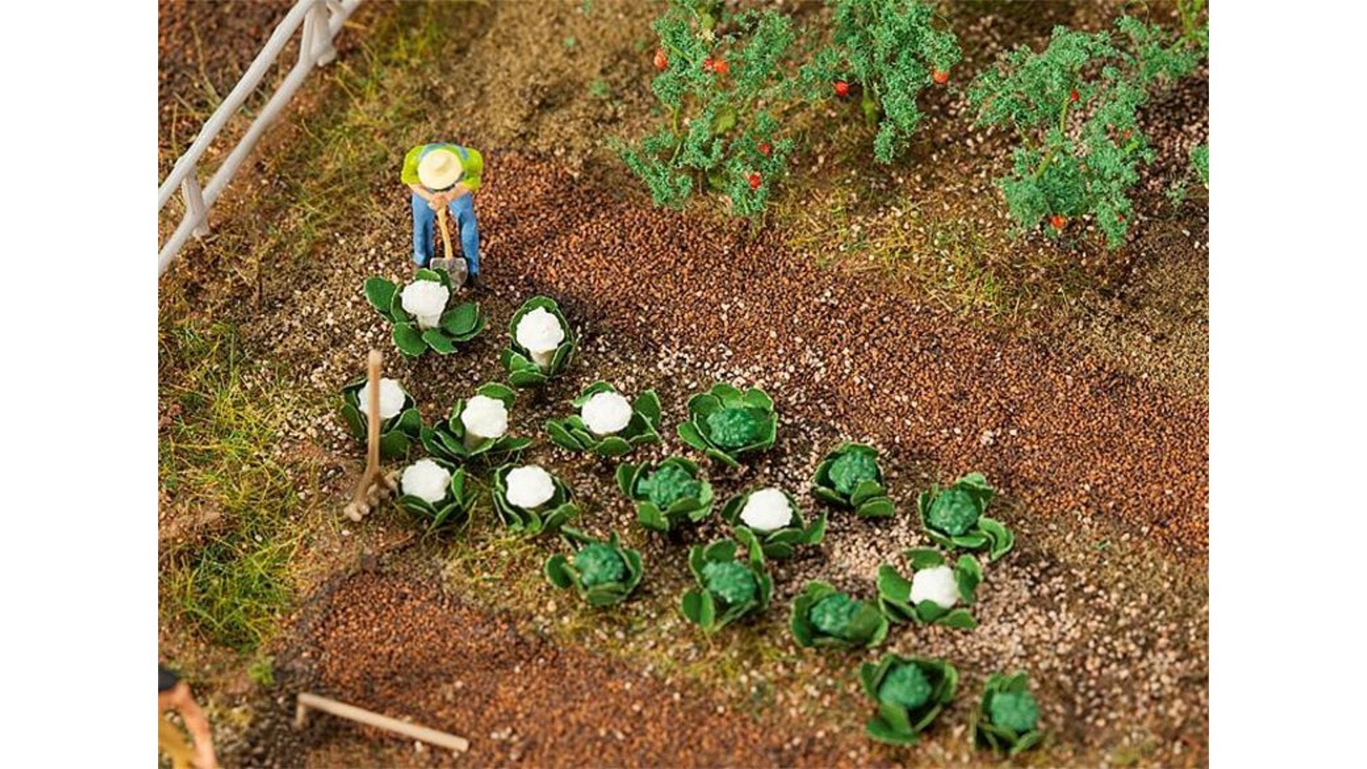Faller 181257 10 Heads of green cabbage and 10 heads of cauliflower