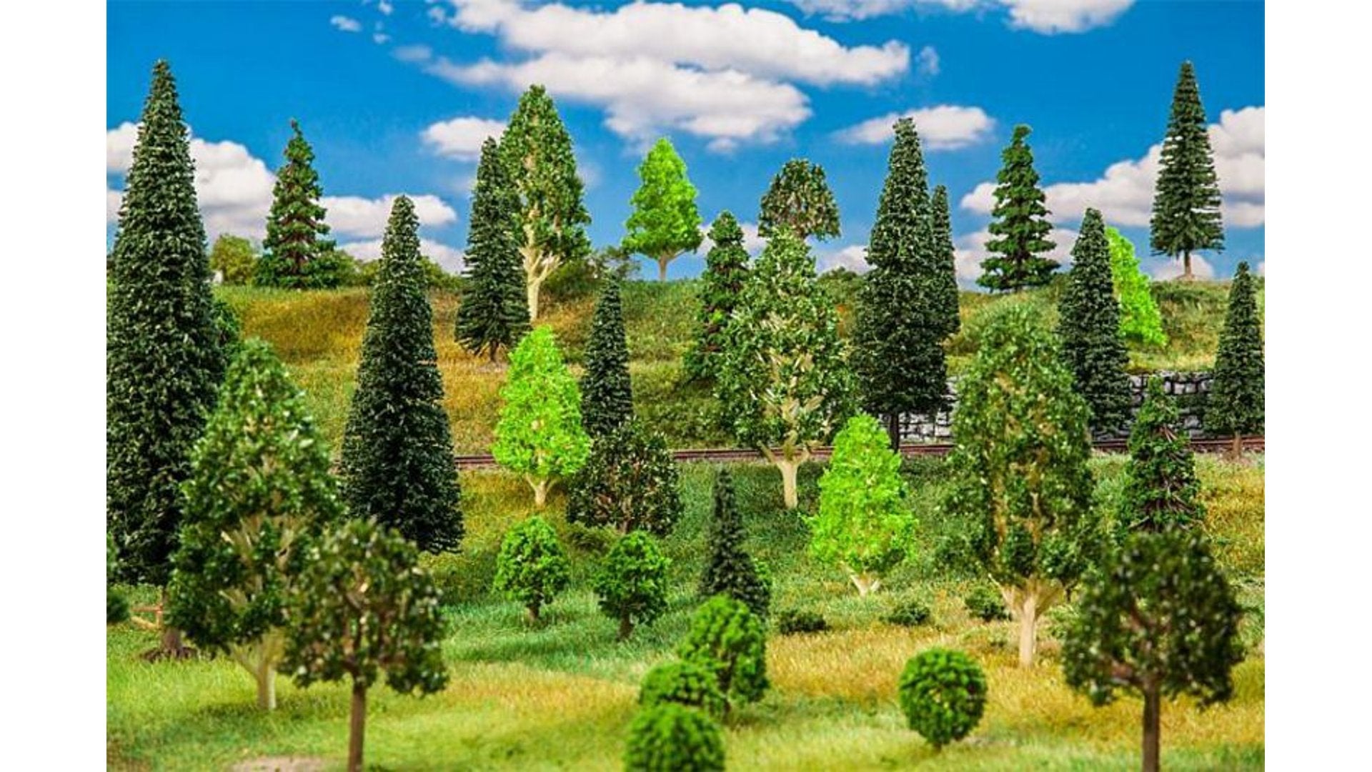 Faller 181536 50 Mixed forest trees, assorted