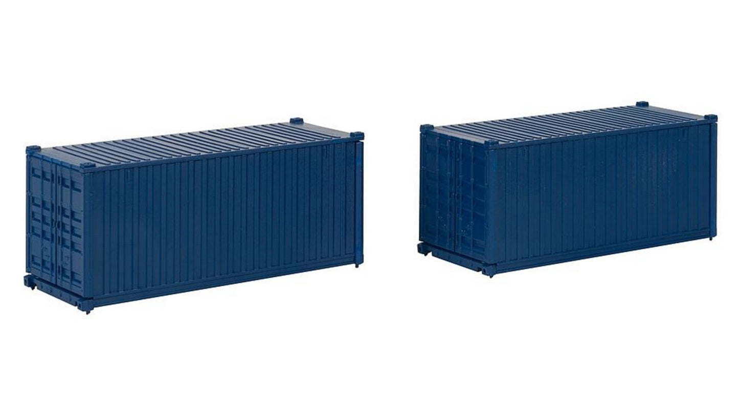 Faller 182054 20' Container, blue, set of 2