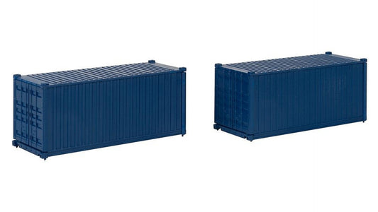 Faller 182054 20' Container, blue, set of 2