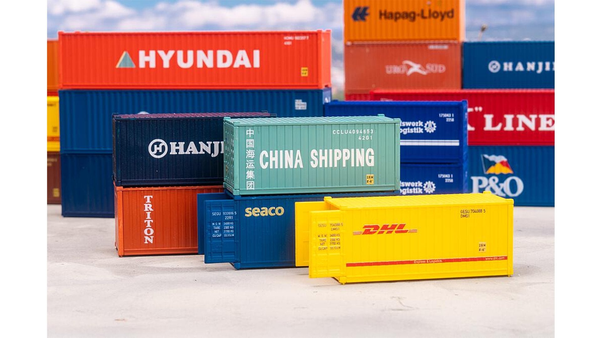 Faller FA182057 20' Container, set of 5