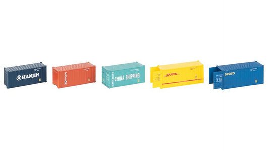 Faller FA182057 20' Container, set of 5