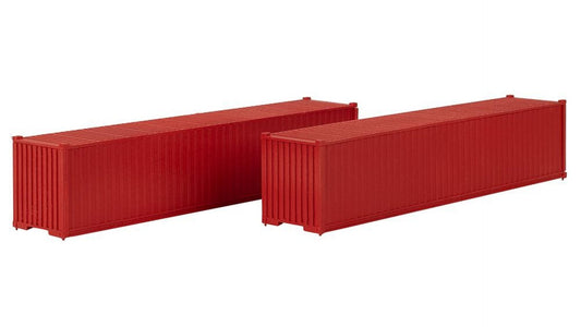 Faller 182154 40' Container, red, set of 2
