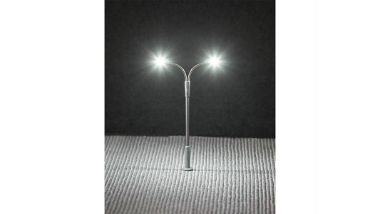 Faller 272221 LED Street light, lamppost, two arms, cold white