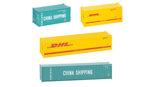 Faller 272811 20' Container and 40' Container, set of 4