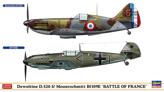 Hasegawa 02332 Dewoitine D520 and Messerschmitt Bf109E Battle of France