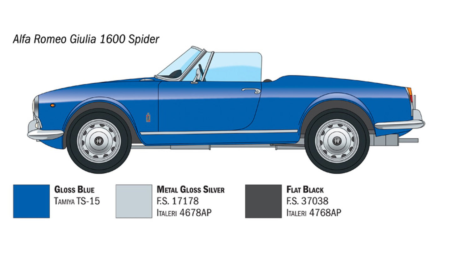 Italeri 3668 Alfa Romeo Giulia 1600 Spider