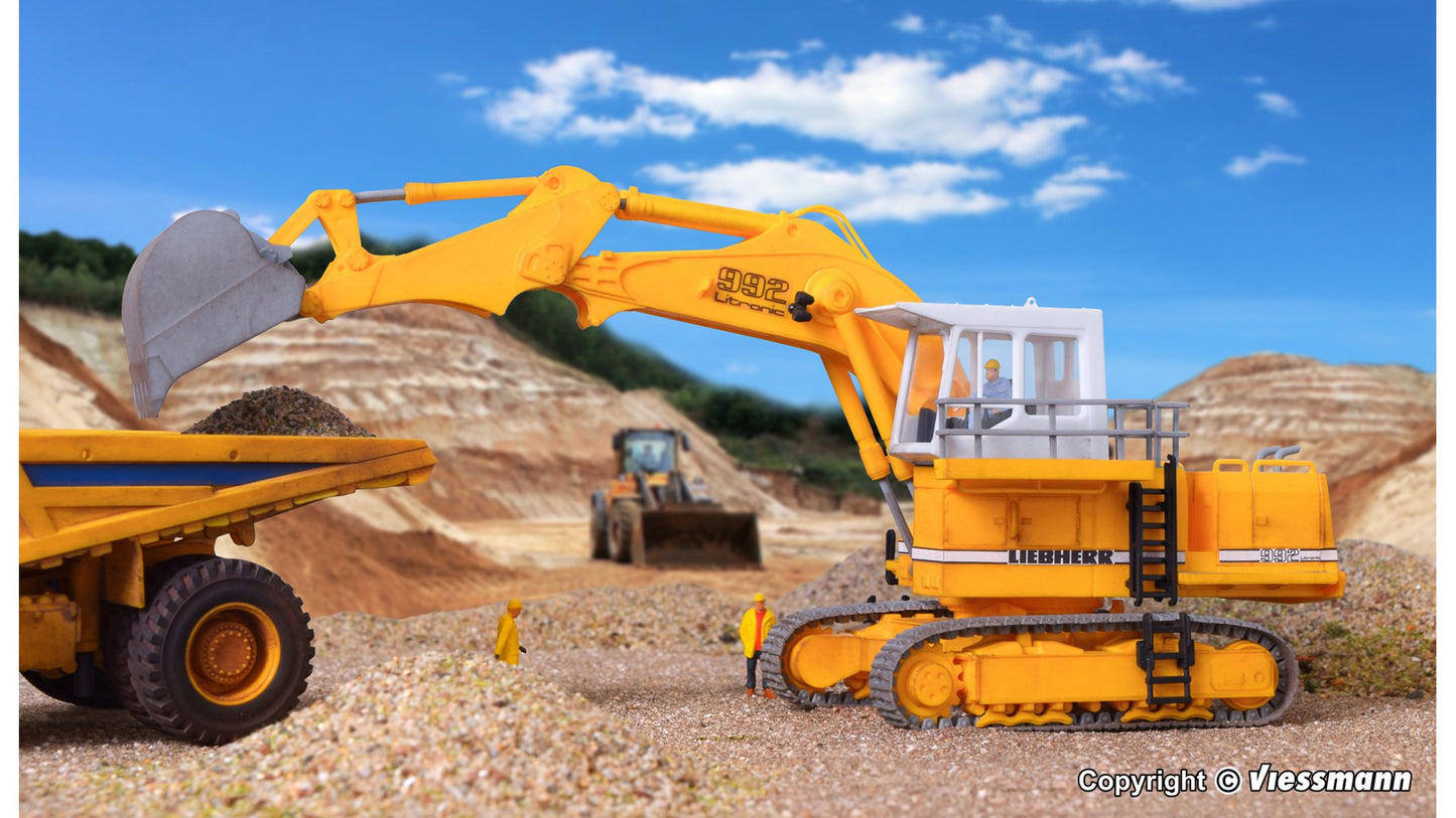 Kibri 11278 H0 LIEBHERR Litronic 992 with backhoe
