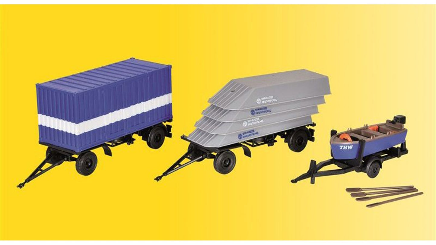 Kibri 18471 THW Trailer Set Water and Oil