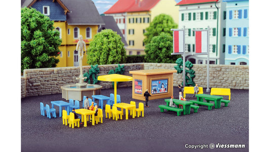 Kibri 36694 Deco-set Fountain and park