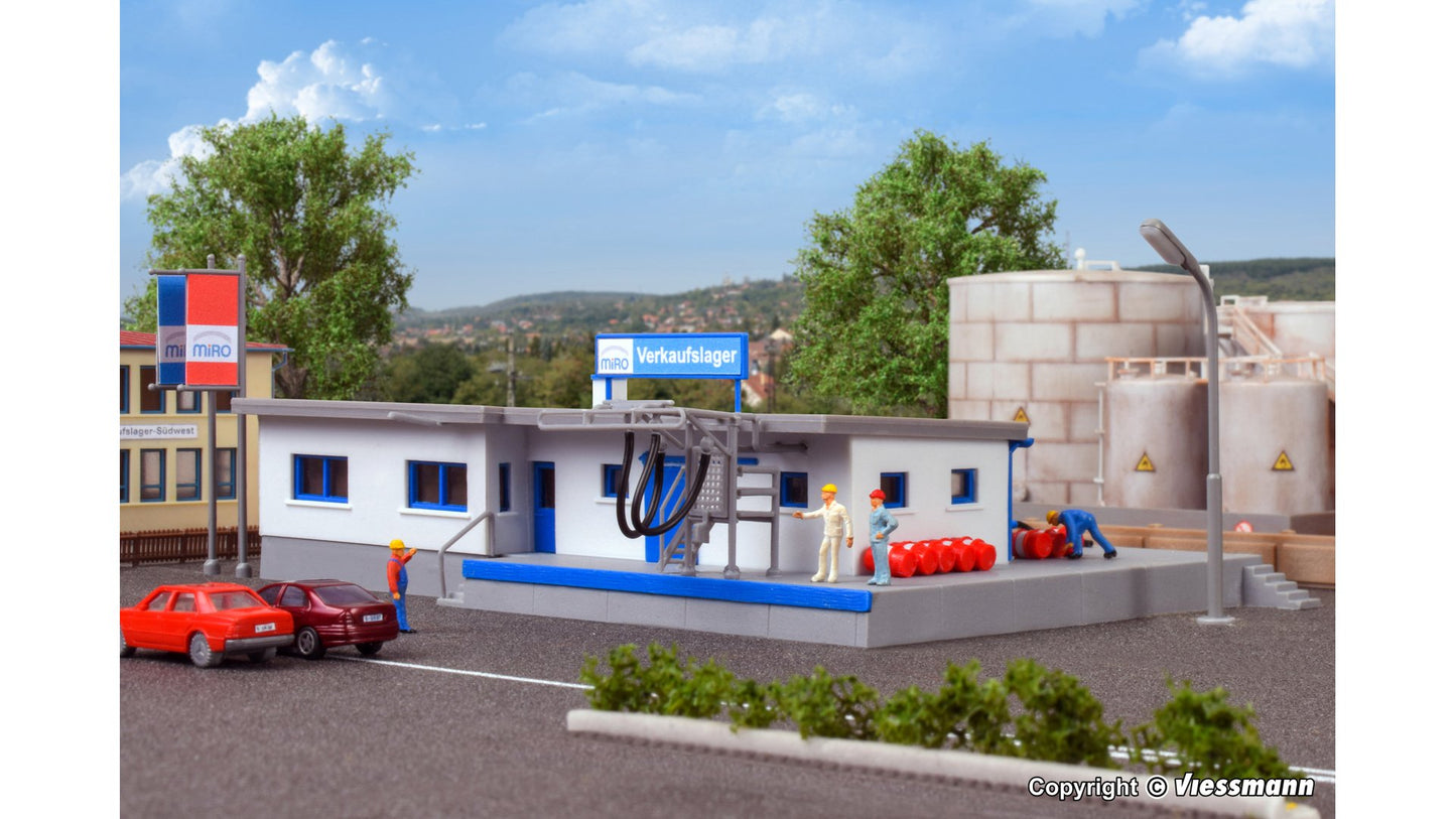 Kibri 37469 Sales office MIRO with filling station