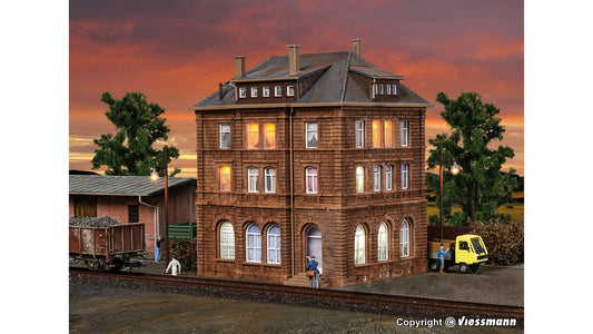 Kibri 38199 Railway Operation Building with Illumination