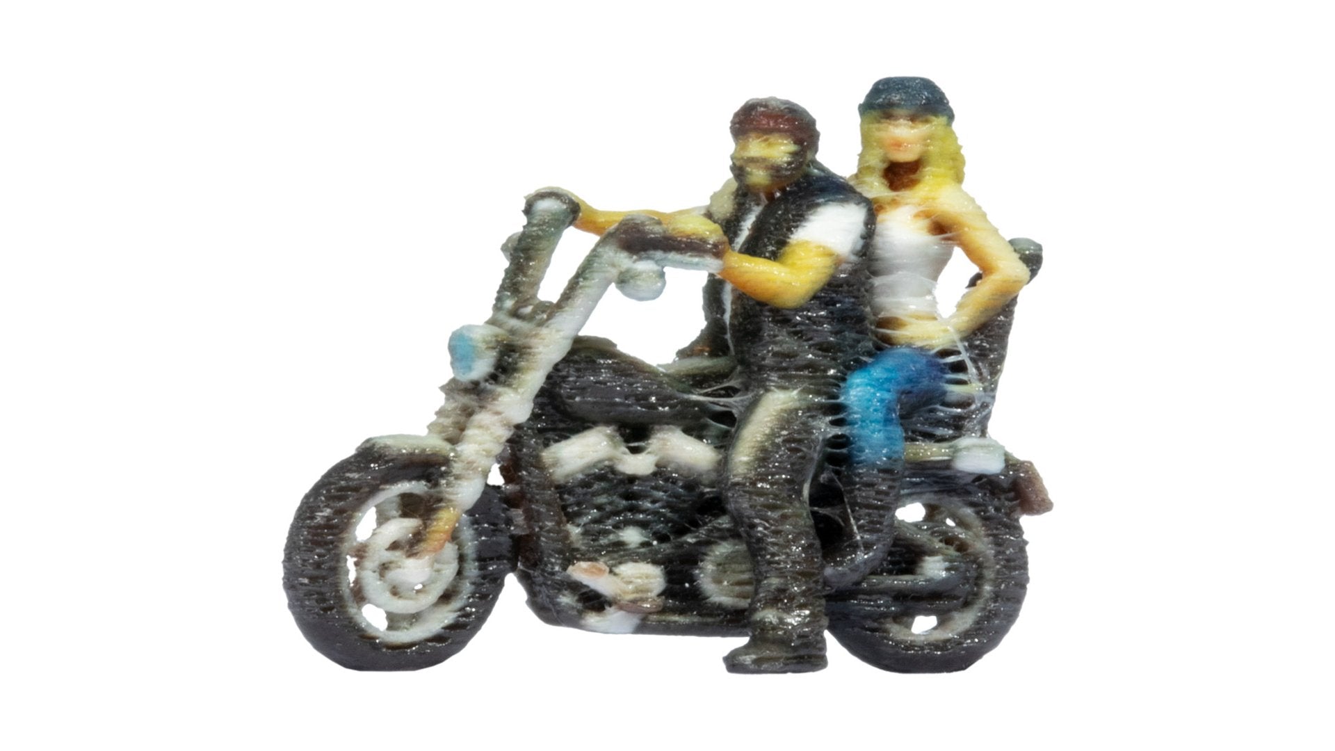 NOCH NO10904 Chopper with Biker and standing Pillion