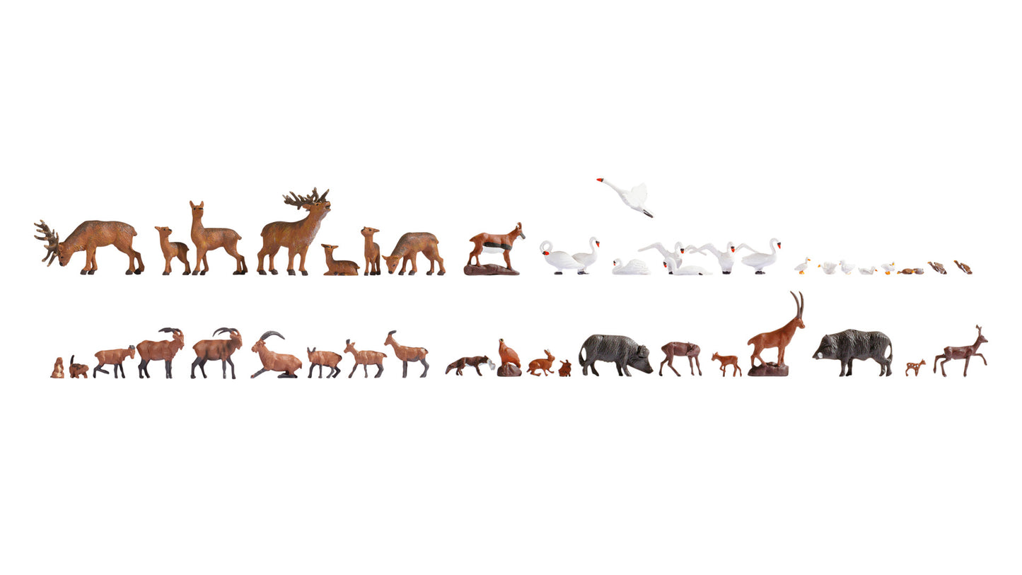 NOCH NO16053 Mega Economy Set ‘Wild Animals’ 45 Figures