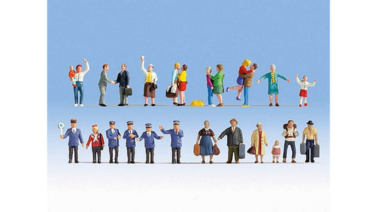 Noch NO16121 XL Figures Set At the Station for H0