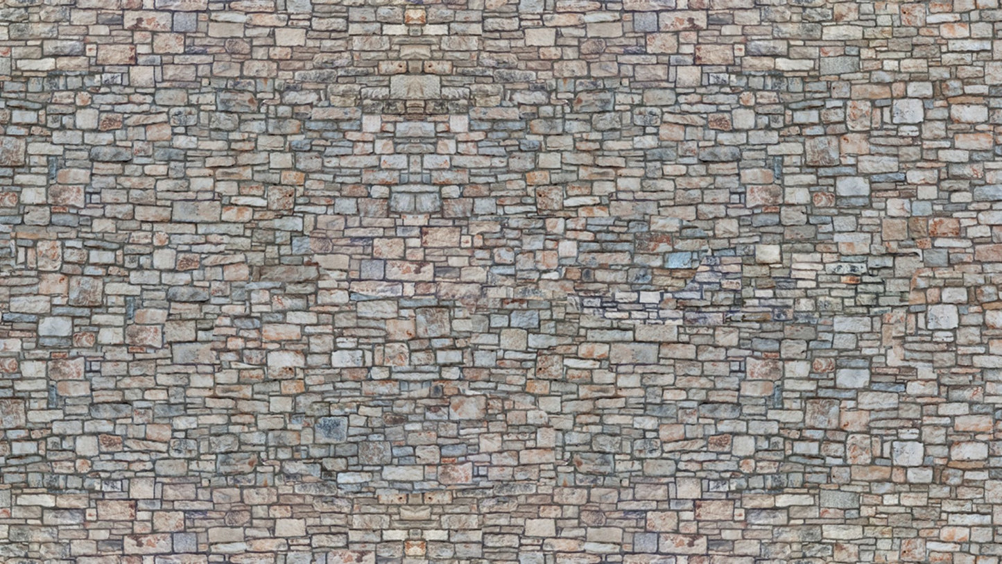NOCH NO56940 3D-Cardboard Sheet “Quarrystone Wall”,multicoloure