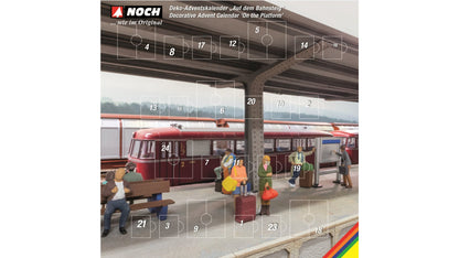 NOCH NO65593 Decorative Advent Calendar 'On the Platform"