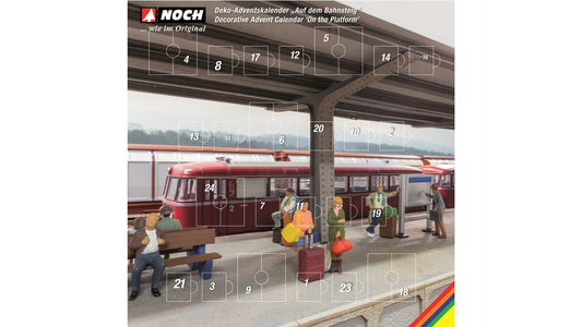 NOCH NO65593 Decorative Advent Calendar 'On the Platform"