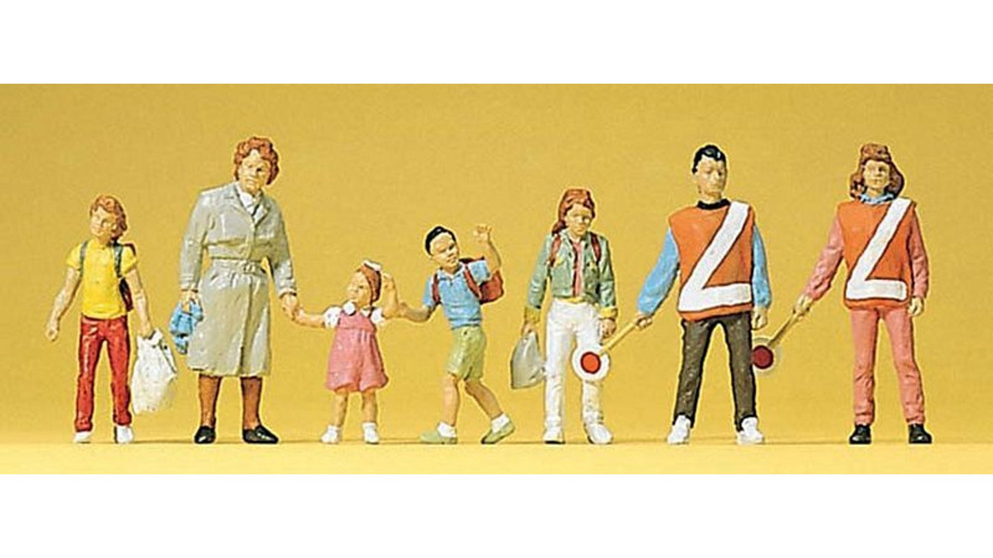 Preiser 10344 School crossing patrol Pedestrians