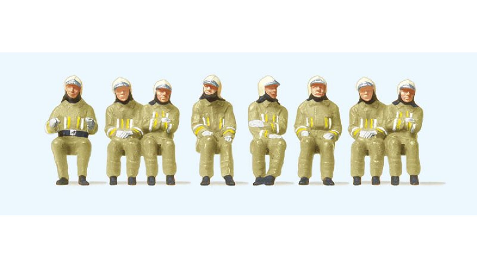 Preiser 10769 Fire Fighters in Modern Work Clothing