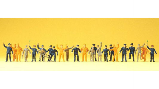 Preiser 14406 Railway shunters 24 figures