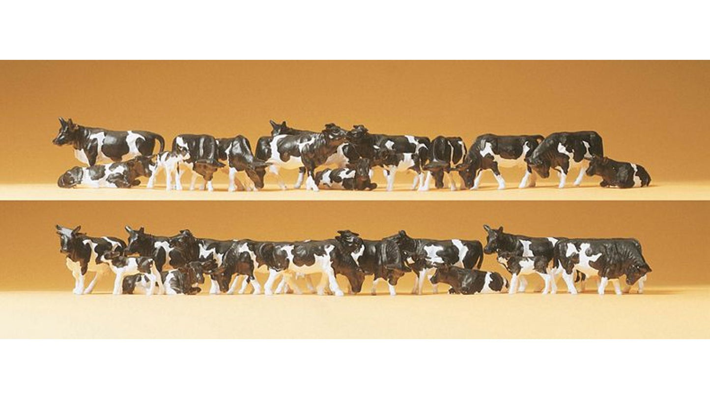 Preiser 14408 Cows black-white 30 figures