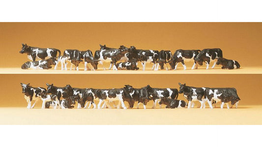 Preiser 14408 Cows black-white 30 figures