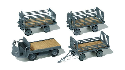 Preiser 17122 Vehicle with 3 Trailers