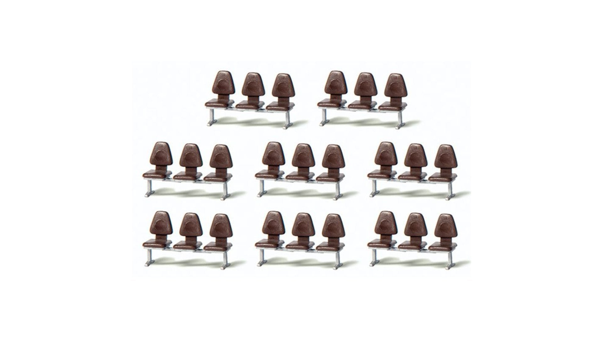 Preiser 17215 Modern Modular Seating 8 Pc