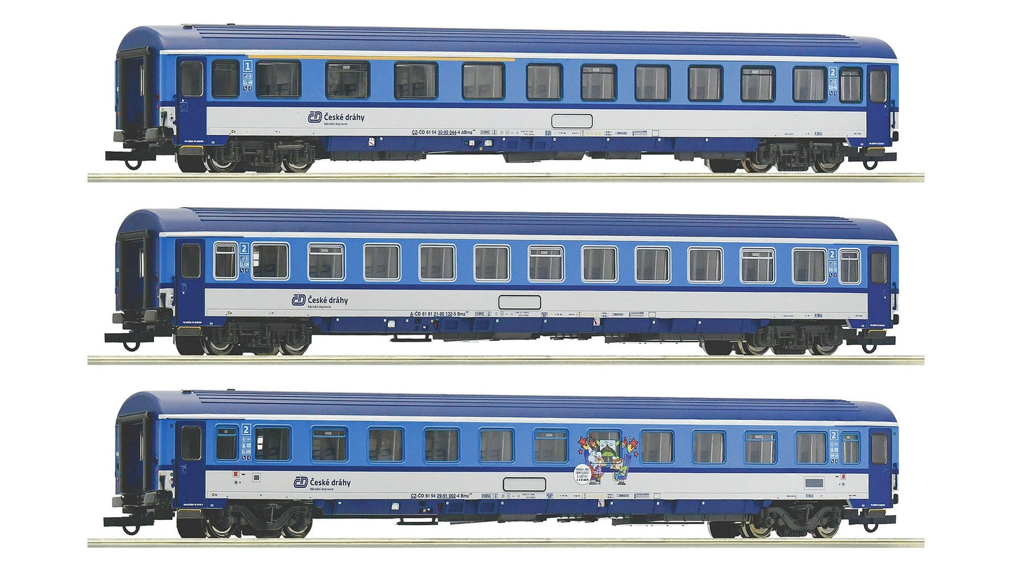 Roco 6200002 3 Piece Set Eurofima Coaches CD DC