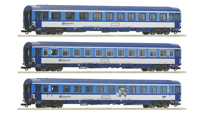 Roco 6200002 3 Piece Set Eurofima Coaches CD DC
