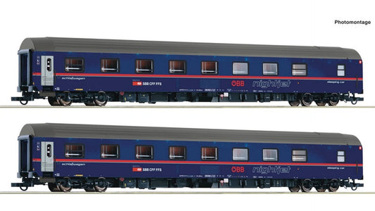 Roco 6200021 2 Piece Set Sleeper Nightjet OBB SBB