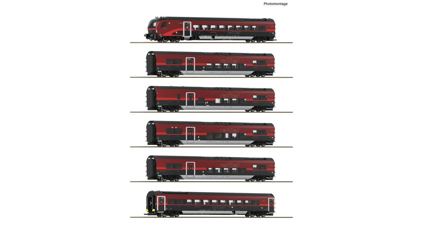Roco R6200178 6 pcs. Set 1: Railjet of the new generation