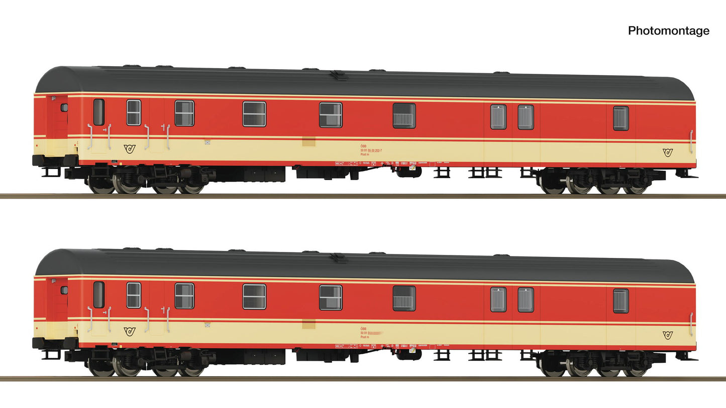 Roco R6200180 2 pcs. Set: Railway Mail Car "Postal Express Train"