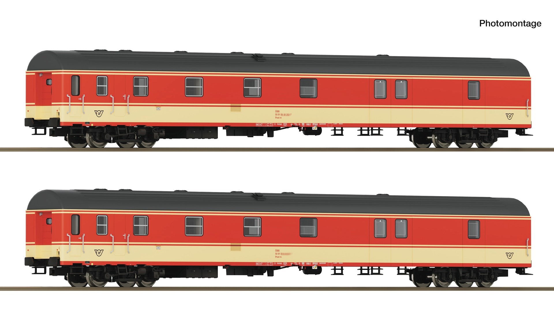 Roco R6200180 2 pcs. Set: Railway Mail Car "Postal Express Train"