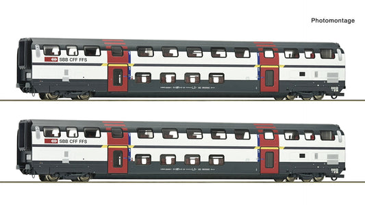 Roco R6200215 2 piece set: 1st class double-deck coaches, SBB