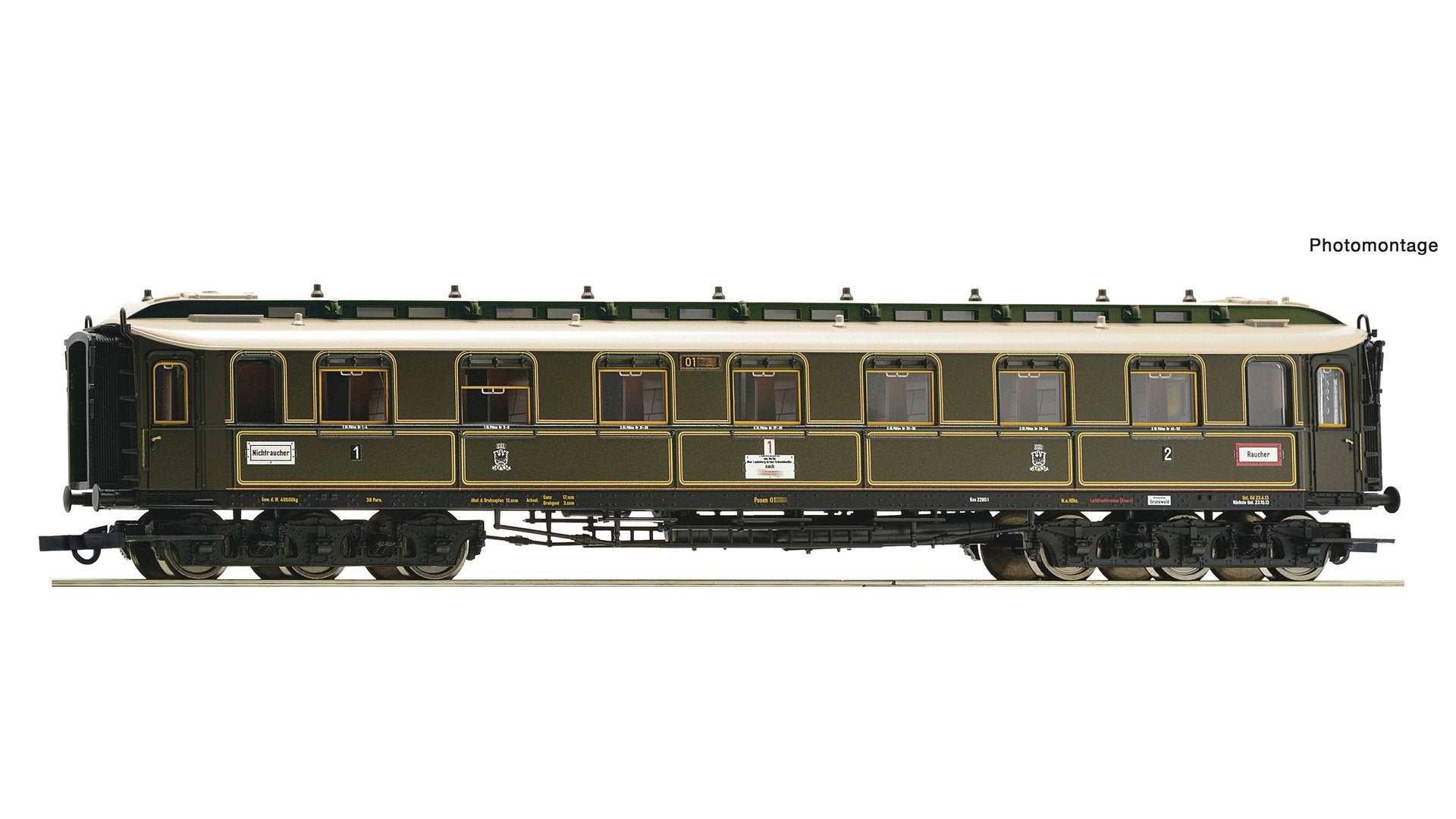 Roco R6200237 1st/2nd class express train coach, K.P.E.V.