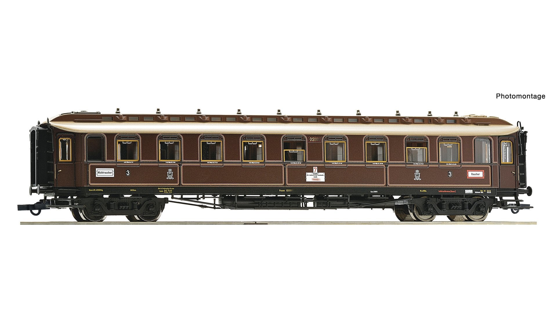 Roco R6200238 3rd class express train coach, K.P.E.V.