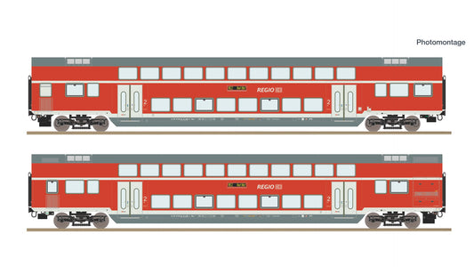 Roco R6200249 2 pcs. Set: Double-decker coach