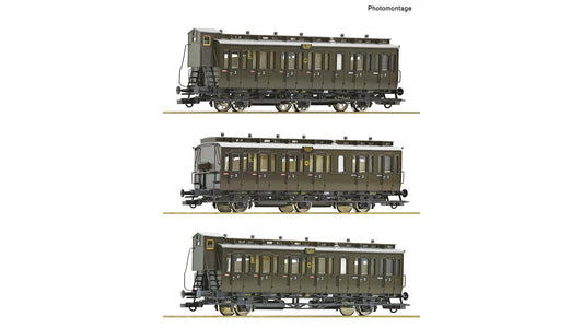 Roco R6200254 3 piece set: Coaches, DRG