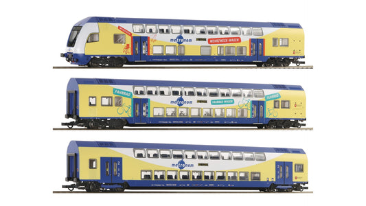 Roco 6210105 3 Piece Set Double-Decker Coaches Metronom DC