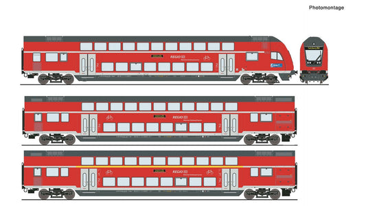 Roco 6210144 3 Piece Set Double-Deck Coaches DB AG DCC