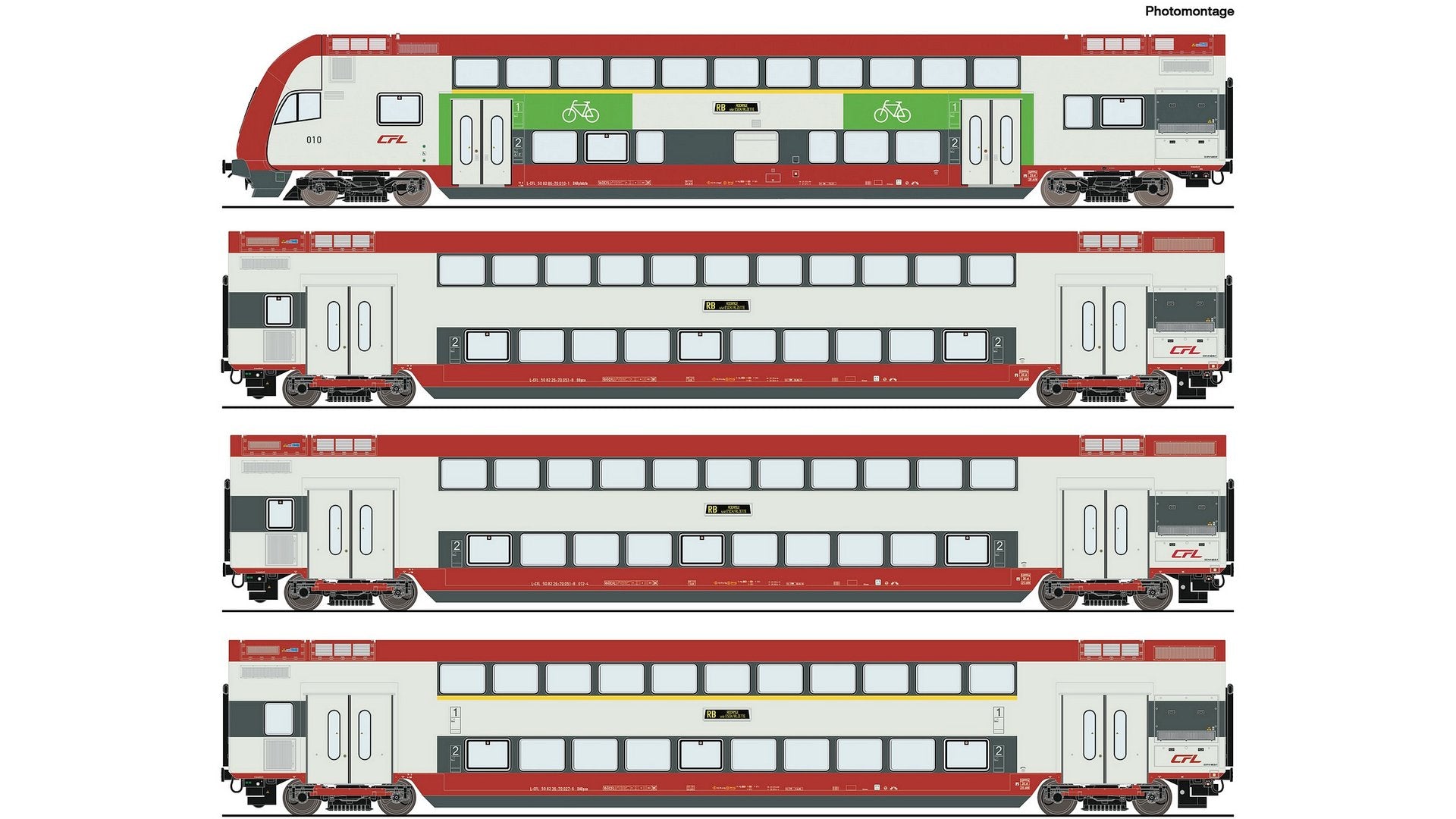 Roco 6210148 4 Piece Set Double-Deck Coach CFL DCC