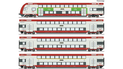 Roco 6210148 4 Piece Set Double-Deck Coach CFL DCC