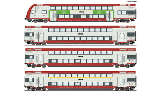 Roco 6210148 4 Piece Set Double-Deck Coach CFL DCC